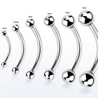 20g To 10g Surgical Steel Curved Barbell Eyebrow Ring Tongue Snake Eyes-piercing