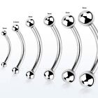 Pair 20g 18g 16g 14g 316l Curved Barbell Eyebrow Ring Tongue Snake Eyes-piercing