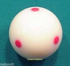 New Super Aramith Pro Cup Cue Ball 6 Red Spots Tv Ball  Ships Quickly