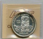 1958 Canada Silver Dollar  Cameo - Iccs Proof-like 66