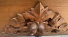 Atq Carved 3d Walnuts Walnut Wood Pediment Salvage Mantel Header 47 1 8    L Ong