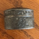 Vtg Old Sterling 925 Silver Pill Snuff Box Floral Design 12 2g Oval