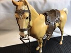 1960s Vintage Marx Toys Johnny West Palomino Horse Movable Head
