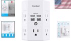 Multi Plug Expander With 5 Outlets   Usb-c Charging - Wall Mount Surge Protector