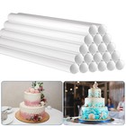 20x Cake Dowels White Plastic Cake Support Rods Round Dowels Straws Reusable