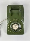 Vtg  Bell System Western Electric Avocado Green Rotary Dial Desk Telephone 500dn