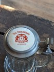 Buckingham Hotel St Louis Advertising Glass Beer Mug Stein Porcelain Inlay