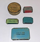 Vintage Lot Of Four  Sinker  Tins   One Pflueger Hande-pak Fish  Hooks  Tin
