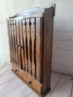 Vintage Wood Spice Cabinet 10 Glass Jars Wall Mount Taiwan 1970s Kitchen