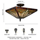 Tiffany Style Chandelier Stained Glass Vintage Ceiling Light Lamp 2light Fixture