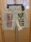Levis 501 Womens Shorts Size 28 Waist Ivory Button Fly Red Tag Frayed Pockets 