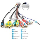 For Android Car Radio Stereo Power Cable Rca Video Audio Cam In Adapter Usb C   