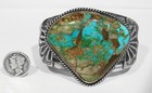 Old 1940s Signed Navajo 96g 925 Silver Large Royston Turquoise Bracelet 6 3 4 