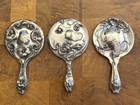 Lot Of 14 Vtg Art Nouveau Style Silverplate Hand Mirrors   Brushes Parts repair