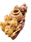 Antique Chinese Shoushan Stone Foo Dogs Statue Circa Mid 20th Century