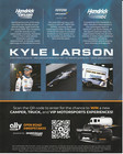 2025 Kyle Larson Signed Indianapolis 500 Nascar H1100 Hero Photo Card Indy Car