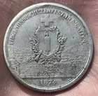 1874 Eidgenoss Schuzenfest In St  Gallen Medal 38mm 20g Magnetic White Metal