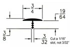 500ft Roll 3 4  Black Plastic T-molding For Arcade Cabinet Table Edge Trim