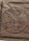1850 World Global Projection By Mitchell Antique Map 15 75x11  Ec