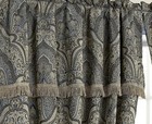 Chezmoi Collection Jacquard Paisley Floral Medallion Window Curtain Set  4-piece
