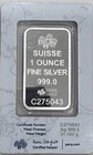 Pamp Suisse 1 Oz Silver Bar 999 0 Fine Bullion In Assay Card