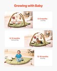 Baby Play Gym Mat  Baby Activity Mat With 6 Sensory Toys  Oversize Leaf-shaped