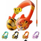  Wired Toddler Headphones For 1-7 Years Old     85db Volume Orange 3 5mm Jack