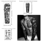 46 Sheets Full Arm Temporary Tattoos For Men And Women l22 8   xw7      Lion Dragon 