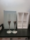 Lenox Nib True Love Toasting Champagne Flutes Pair  2 Piece Set  Silverplate