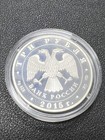 Russian 3 Roubles 2015 Colorized 1 Oz Silver Man s 1st Outing In Space W coa