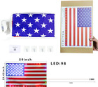 American Flag Lights Outdoor  3x5 Ft Usa Flag With 98 Bright Leds  Diy App
