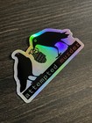    attempted Murder    Crow Attempt Flock Holo Vinyl Sticker By Diamondback Designs