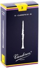 Vandoren Traditional Bb Clarinet Reeds Strength 3 Box Of 10