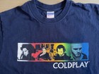 Coldplay Twisted Logic Tour Y2k 2005 Navy Blue Band T-shirt Size L Gildan