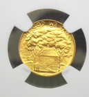1922  1 One Dollar Gold Commemorative  grant  W      star  Ngc Ms65  012 Ecc c Inc