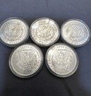 Cc Morgan Silver Dollars 1878-1893 - 5 Uncirculated Coins Mixed Dates Lot      us