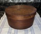 Antique Bentwood Pantry Box Round Wooden Lidded Primitive Shaker Style 8 1 2 