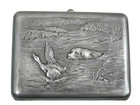 Rare Antique Russian Silver Cigarette Case Erotica Sex Sexual Revolution 1920 s