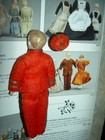 Rare Antique German 5    Dollhouse Bellhop Doll Original Felt Uniform   Cap C 1910