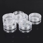 50pcs Storage Cups Clear Plastic Jewelry Bead Makeup Box Small Round Container