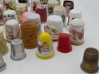 Lot Of 50  Vintage Thimbles     Hand-painted  Metal  Porcelain  Plastic Collection