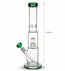 Premium 15  Thick Glass Water Pipe Bong Beaker Hookah With 14mm Bowl In Green