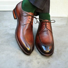 Custom Made New Men s Brown Shaded Leather Lace Up Oxford Dress Derby Shoes