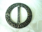 Vintage Art Deco Openwork Stamped Metal Slide Buckle 2 1 4 In  Kj