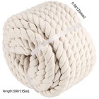 1 Inch X 50 Feet Natural Twisted Cotton Rope  Natural Thick Soft Rope  Cotton   