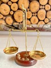 Weight Justice Showpiece Brass Weighing Scale Balance Old Traditional Goldsmith