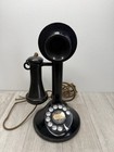 American Electric Black Candlestick Rotary Dial Telephone Vintage Antique Vguc 