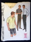 Vtg 1960s Mccall 7360 Men s Shirt Pants Bermuda Shorts Sewing Pattern Uncut 34