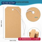 50 Pack Manila Shipping Tags With Elastic String Blank Labeling Tags