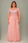 Plus Size Chiffon Mother Of The Bride Dresses Lace Sequin Wedding Evening Gown